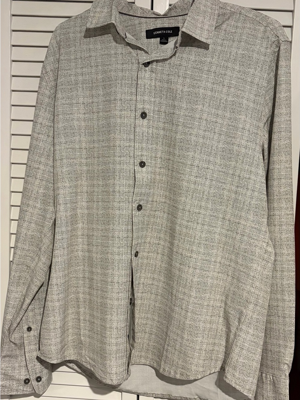 Kenneth Cole Lightweight Gray Large Men’s Button down Shirt